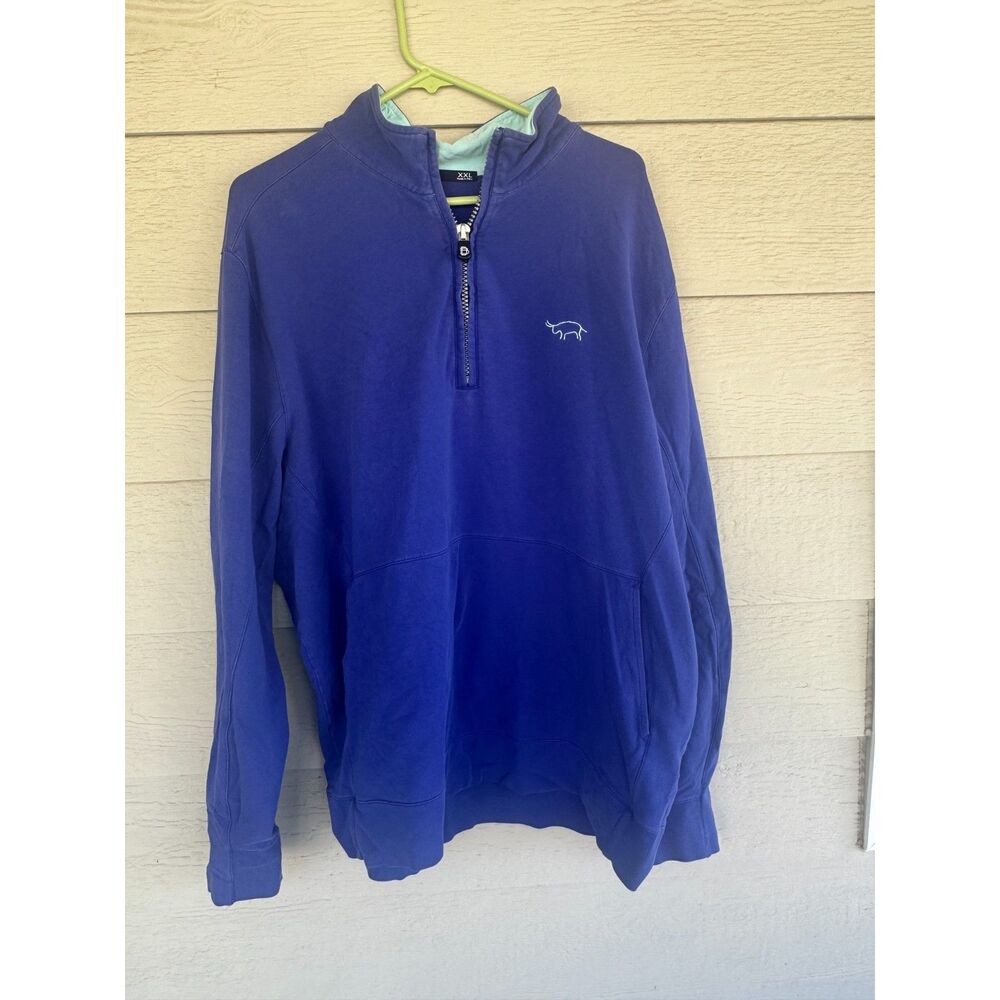 B. Draddy Men's Gozzer Ranch 1/4 Zip Pullover Hoodie Purple - Size XXL